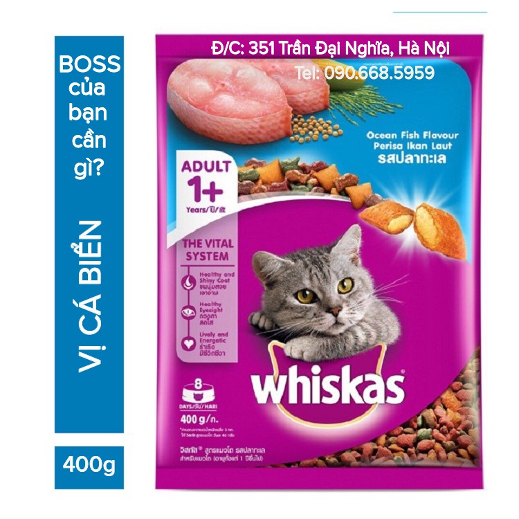 Thức ăn cho mèo Whiskas 400g hạt cho mèo con whiskas junior 450g