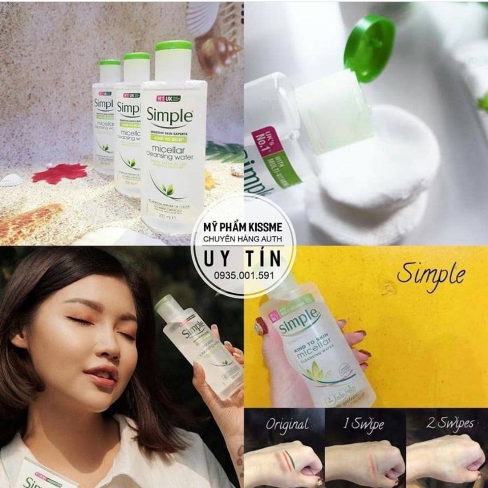 (NHẬP KHẨU CHÍNH HÃNG) Nước Tẩy Trang Simple Micellar Cleaning Water