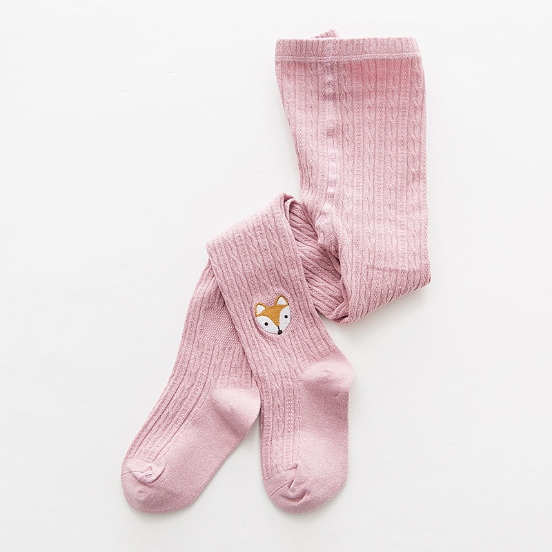 Quần Tất Cotton Thêu Họa Tiết Hoạt Hình Dễ Thương Thời Trang Thu Đông Cho Bé Gái 1-12 Tuổi
