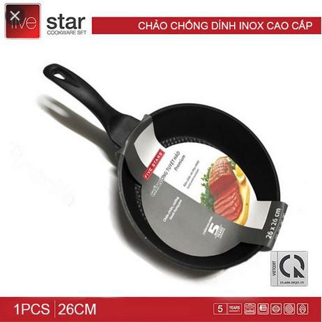 Chảo chống dính Fivestar 24-26-28cm- Đáy từ kẻ ô hàng chính hãng -bảo hành 5 năm  ĐẶC ĐIỂM NỔI BẬT; - -Chảo từ chống dín