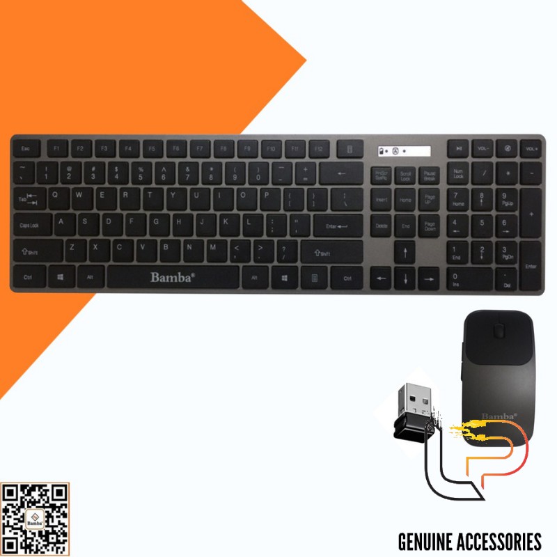 BỘ PHÍM CHUỘT KHÔNG DÂY MINI BAMBA B40 - KEYBOARD + MOUSE KHÔNG DÂY MINI BAMBA B40