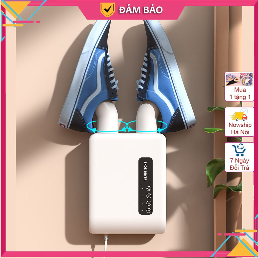 Máy Sấy Giầy Treo Tường và Khử Mùi Hiệu Quả , Máy sấy dày dán tường 2in 1 cho giày nhanh khô tiện dụng