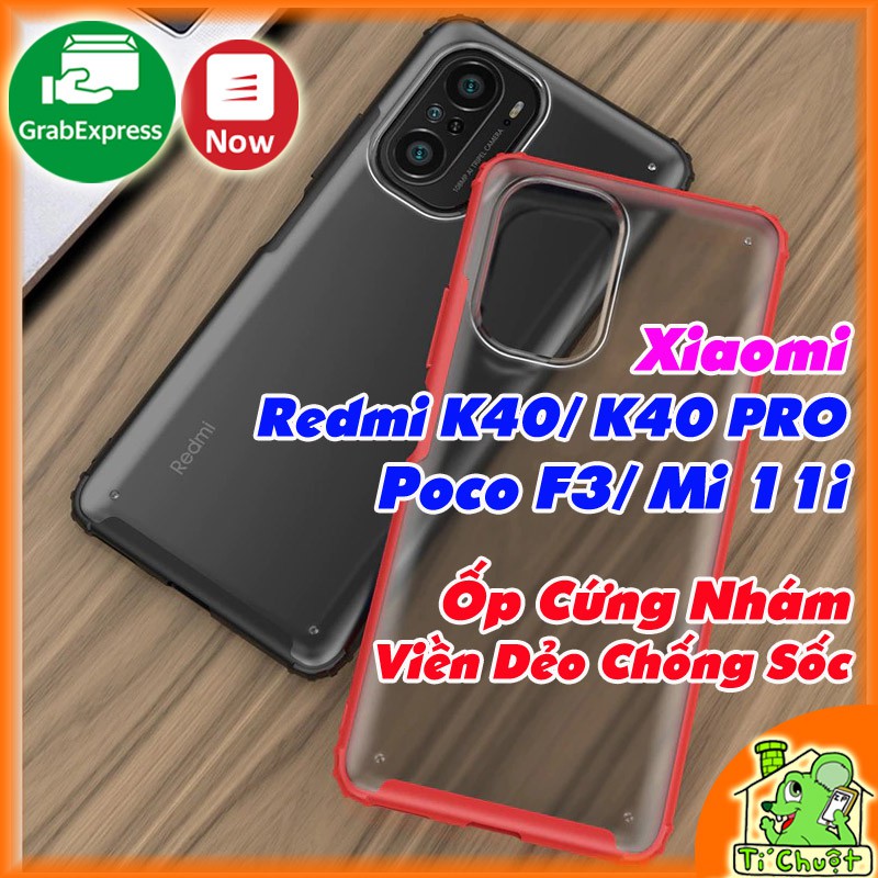 [Ảnh Thật] Ốp Lưng Xiaomi Redmi K40/ Poco F3/ Mi 11i Cứng Nhám Viền Dẻo Màu Chống Sốc
