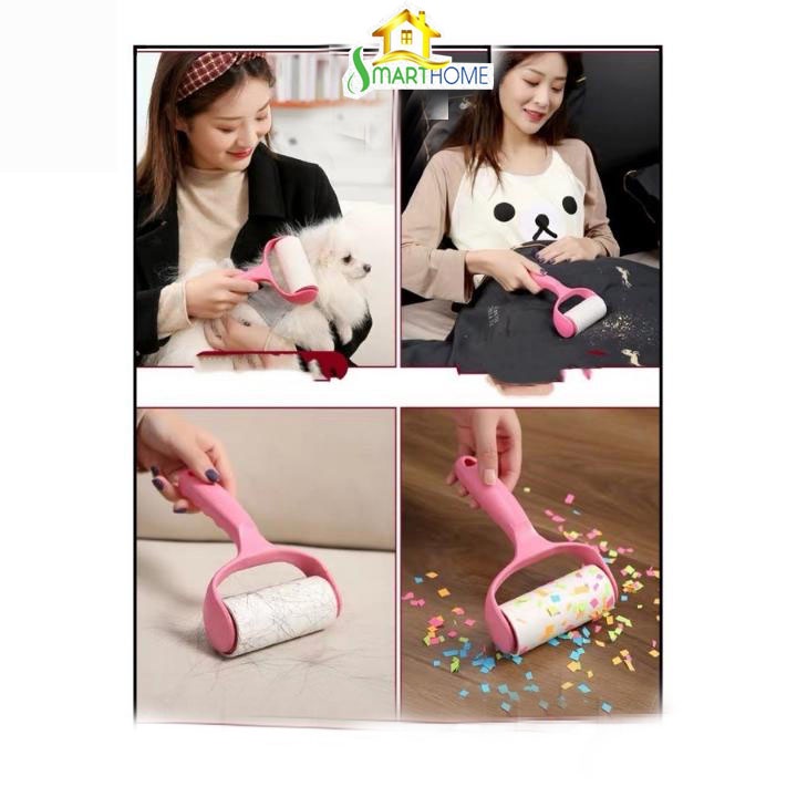Cây Lăn Bụi Bẩn Đa Năng Bám Lăn Tóc Lông Chó Mèo Dính Quần Áo Gấu Bông Sofa Chăn Nệm Dùng Được Nhiều Lần SMARTHOME.