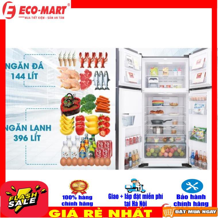 Tủ lạnh Hitachi 4 cánh màu đen R-FW690PGV7