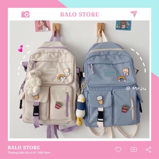 Balo🍓freeship🍓 Mars Society túi hộp chất dù đẹp, nhiều ngăn, chống thấm ♥️ Tặng kèm sticker ♥️(CÓ SẴN)