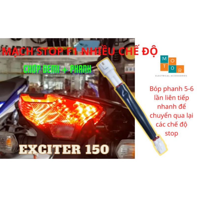 Mạch STOP F1 Exciter 150 155 NVX V1 V2 có 8 chế độ chớp 4 chế độ demi