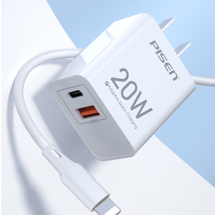 B - Sạc Pisen Quick Dual Port QP 20W - (RWD020C-CNR)