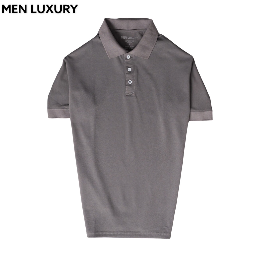 Áo thun Polo nam cổ bẻ MEN LUXURY vải cá sấu Cotton xuất xịn, Áo Polo trơn chuẩn form,sang trọng-lịch lãm | BigBuy360 - bigbuy360.vn