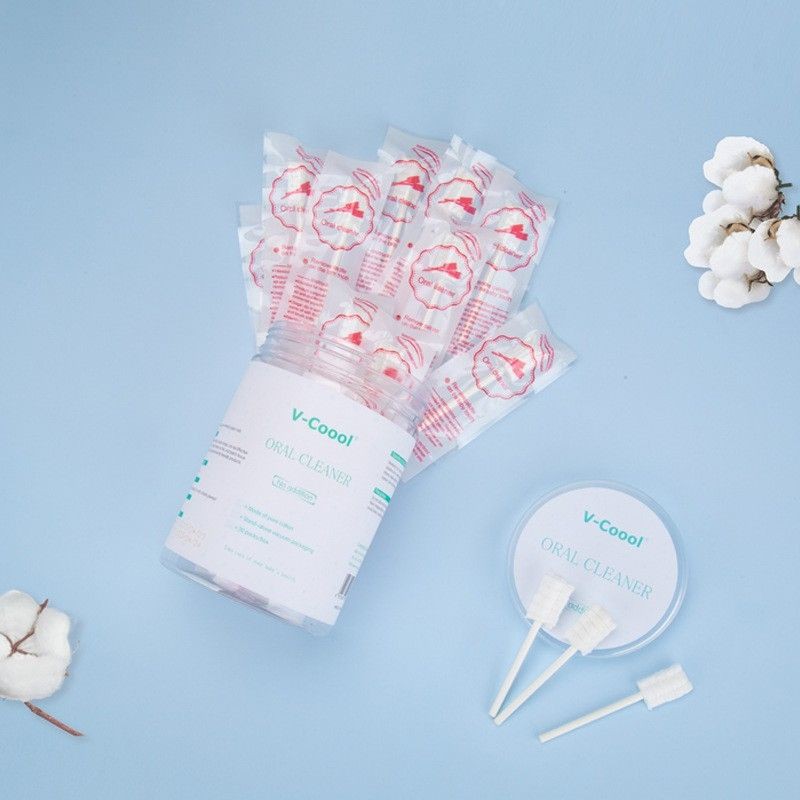 Hộp 30 Chiếc  Rơ Lưỡi Vcool Tiện Lợi Vệ Sinh Răng Miệng Hàng Ngày Cho Bé