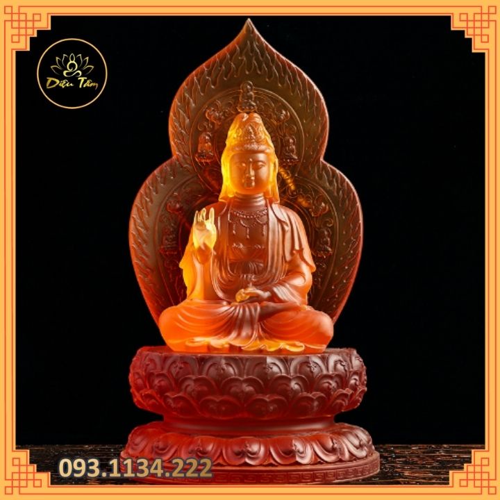Tượng phật bà quan âm lưu ly cầu sức khoẻ, bình an