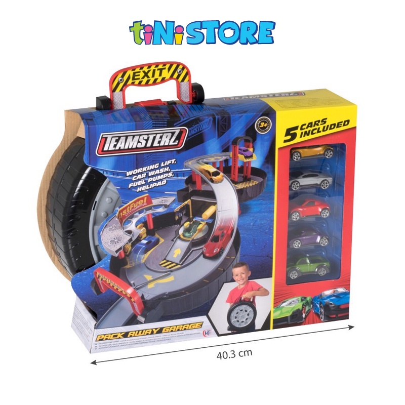 Bộ đồ chơi Teamsterz bãi đậu xe di động kèm 5 xe TEAMSTERZ 1416484.V19