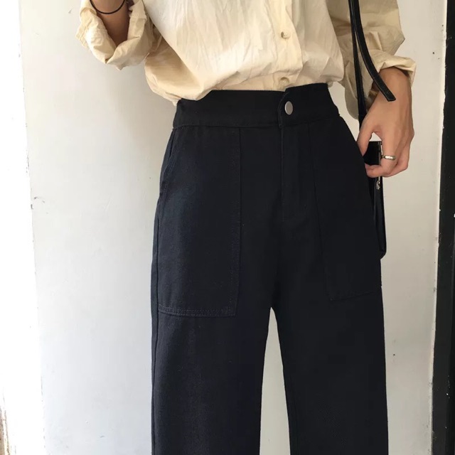 [order] quần baggy ulzzang cạp chun sau | BigBuy360 - bigbuy360.vn