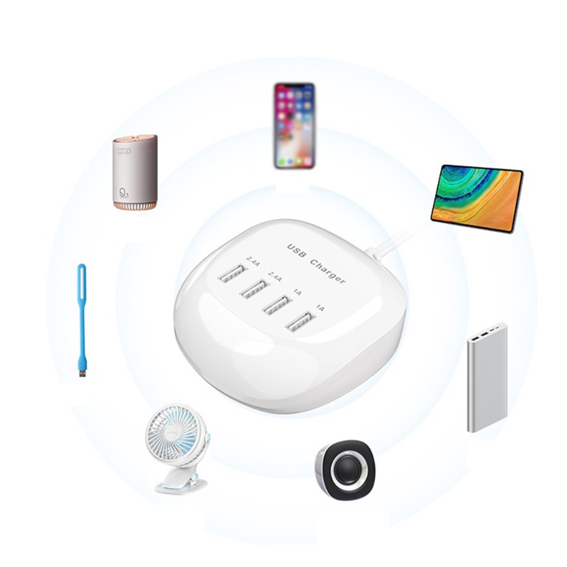 Tẩu Sạc Nhanh Chia 4 Cổng USB Tiện Dụng