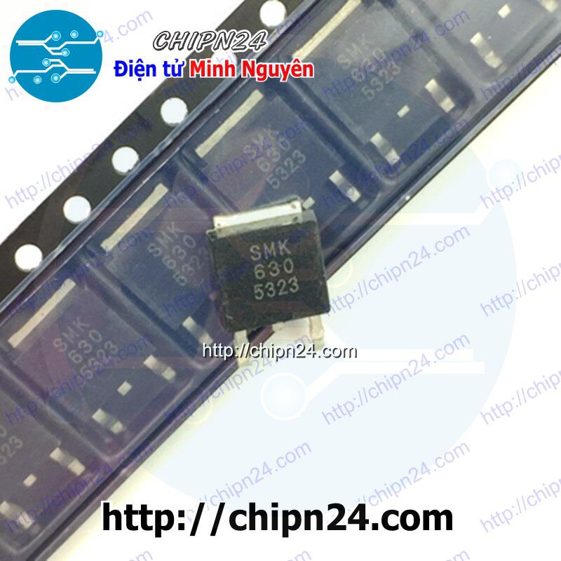 [2 CON] Mosfet Dán SMK630 TO-252 9A 200V Kênh N (SMD Dán) (SMK630D K630 630)