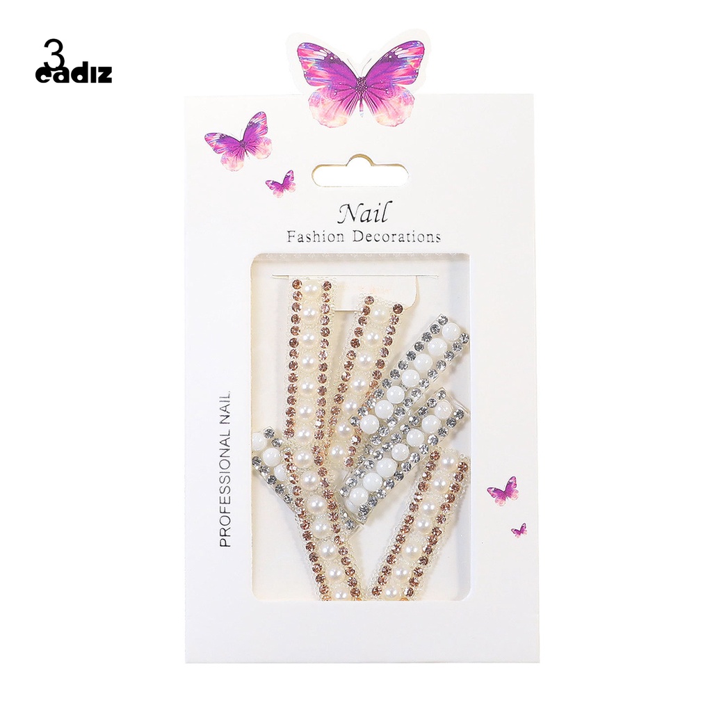 [Hàng mới về] Miếng dán móng tay họa tiết chữ đính kim cương giả lấp lánh mini lâu bền thời trang cho nữ