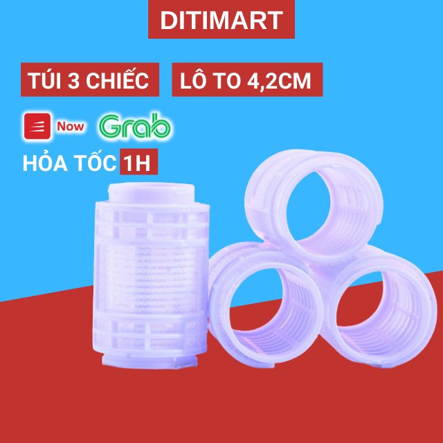 Lô Cuốn Tóc Tự Dính Đường Kính Lớn 2 Lô Nối Dài 14cm Tạo Kiểu Uốn Mái Dài Cỡ Lớn