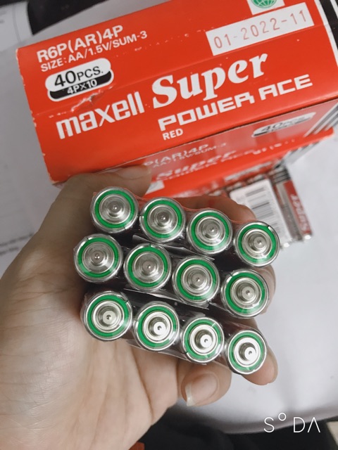 Vỉ 4 viên Pin tiểu AA Maxell/Preemxl hàng chính hãng có tem bảo đảm