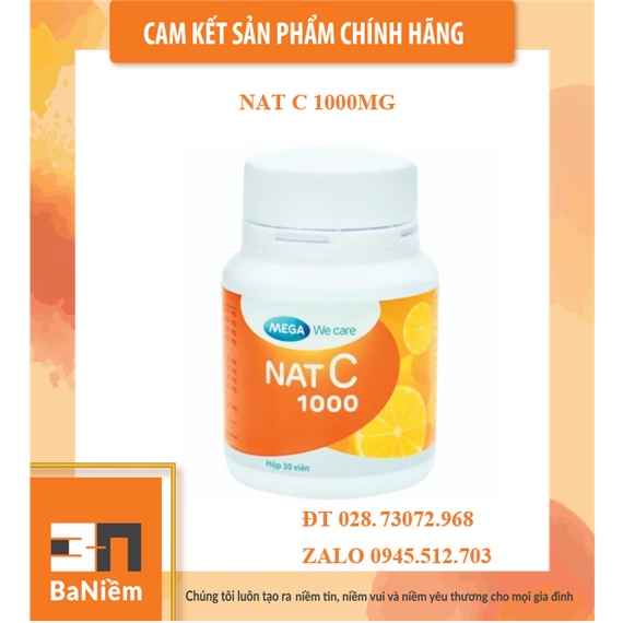 NAT C 1000MG TĂNG SỨC ĐỀ KHÁNG