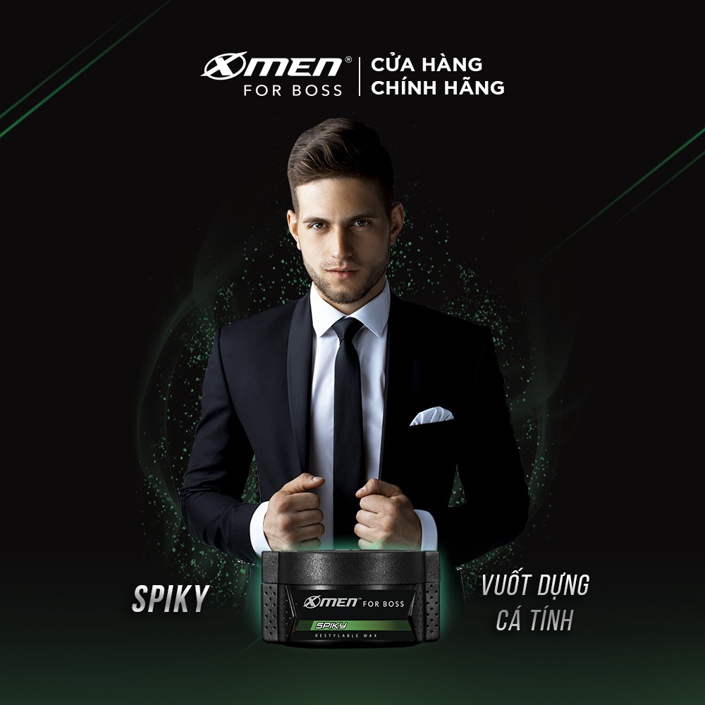 Wax tạo kiểu tóc X-Men for Boss Spiky 70g - Vuốt dựng cá tính và cho hiệu quả giữ nếp đến 8h - Chính Hãng Giá Tốt