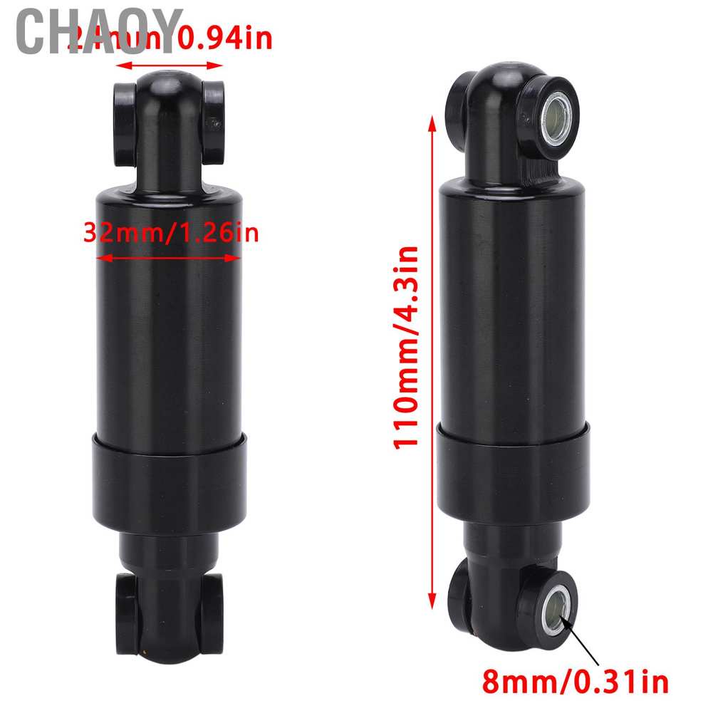 Bộ 2 bộ giảm xóc 750lbs 110mm bằng hợp kim thép màu đen cho xe đạp điện