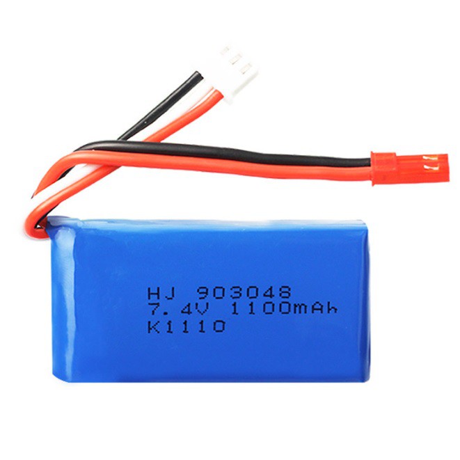 Pin Lipo 7.4V dung lượng 1100mAh cổng JST