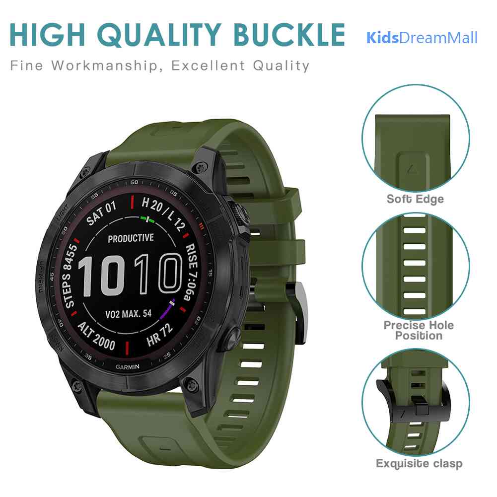 Dây Đeo Thay Thế Bằng Silicone Chuyên Dụng Cho Đồng Hồ Garmin Fenix 7/6 Pro/5 22mm