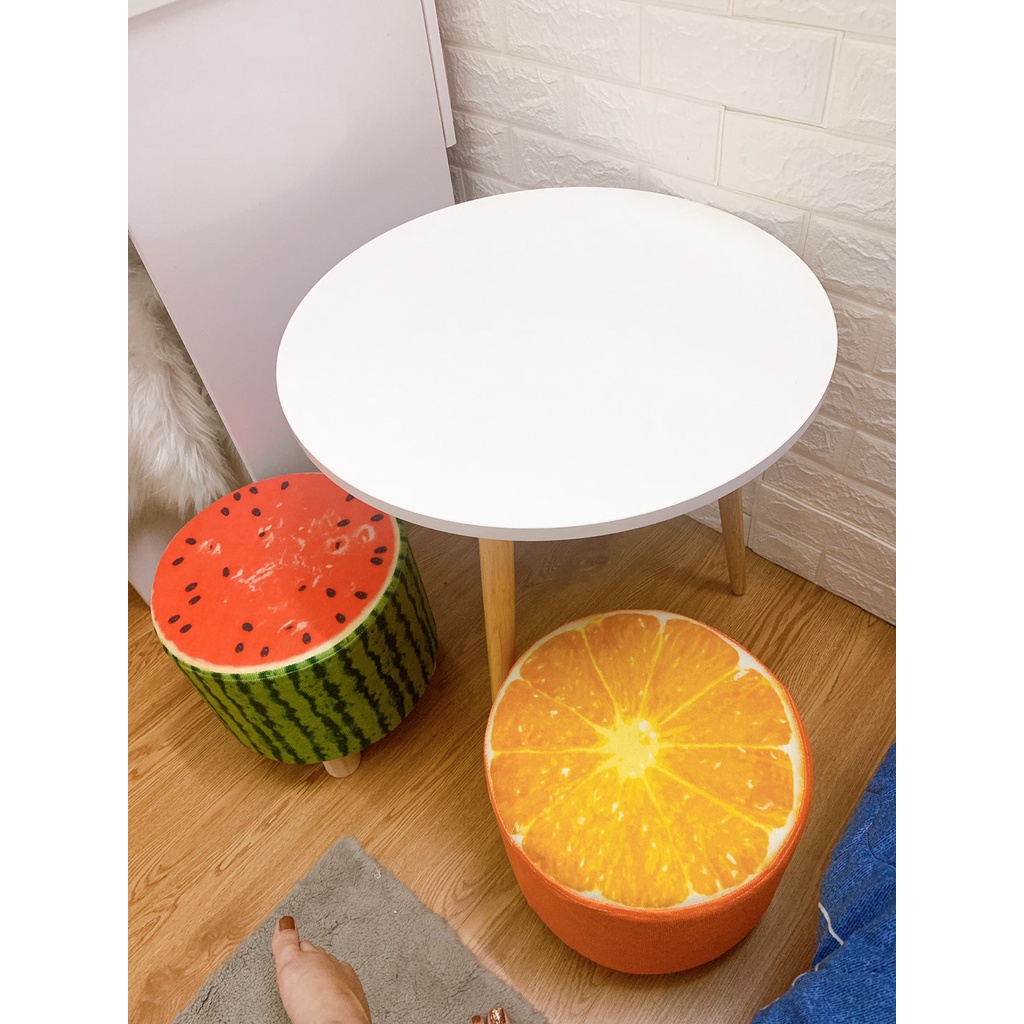 Bàn trà sofa bàn tròn size lớn mặt gỗ MDF Phủ Melamine decor phòng thương hiệu IGA- BT50M.01