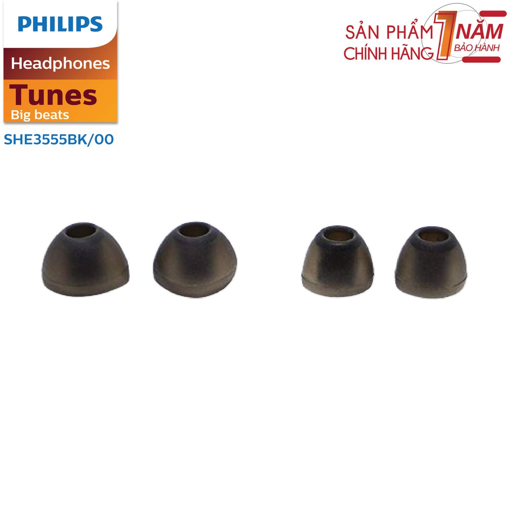 Tai nghe Philips SHE3555BK, Màu đen, Chính hãng phân phối.