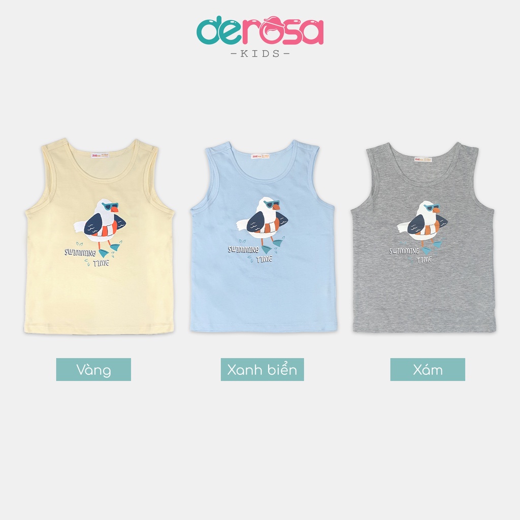 Áo ba lỗ cho bé trai DEROSA KIDS chất liệu Cotton 039-041-043 cho bé 2-6 Tuổi