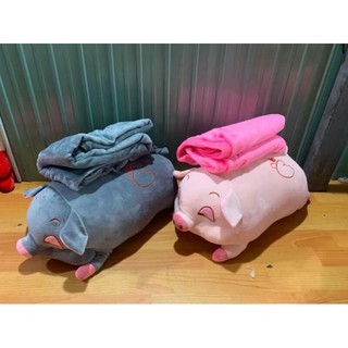 Gối ôm 3d heo có mền 50cm