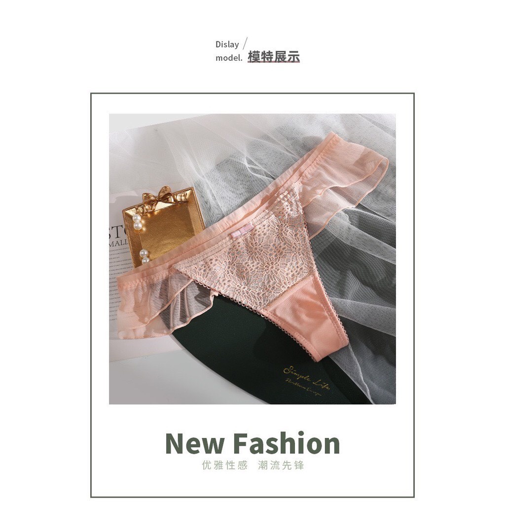 Quần Lọt Khe Nữ - Quần Lót Ren lọt khe họa tiết hoa thiết kế siêu gợi cảm sexy DAN STORE MÃ 5915