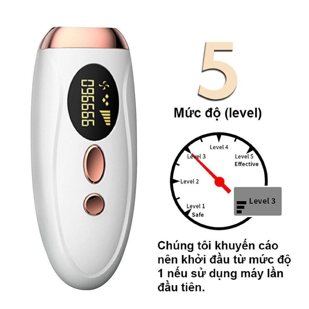 Máy Triệt Lông Vĩnh Viễn Mini IPL Cầm Tay Xung 990000 Sử Dụng Công Nghệ Cao Kết Hợp Với Trẻ Hóa Làn Da Hàng Chính Hãng