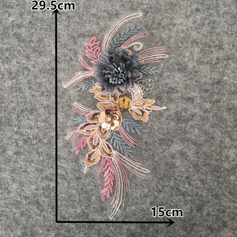 Vòng cổ ren thêu hoa hồng đính kim sa
 | BigBuy360 - bigbuy360.vn