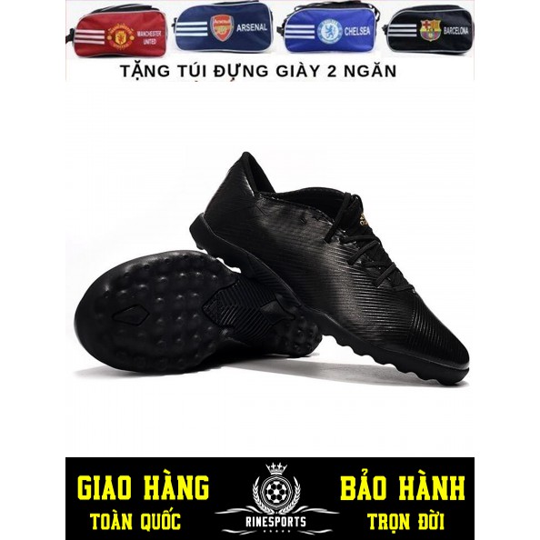 (HÀNG THAILAND) GIÀY BÓNG ĐÁ SÂN CỎ NHÂN TẠO Messi 19.3 xanh đen .TF.CAM KẾT Y HÌNH-CAM KẾT HÀNG