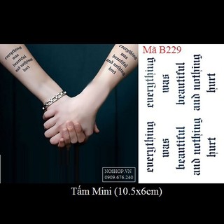 Hình xăm dán chữ B229