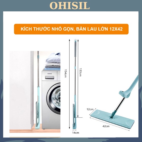 Cây Lau Nhà Tự Vắt thông minh OHISIL chổi lau nhà tự vắt 360 độ cao cấp