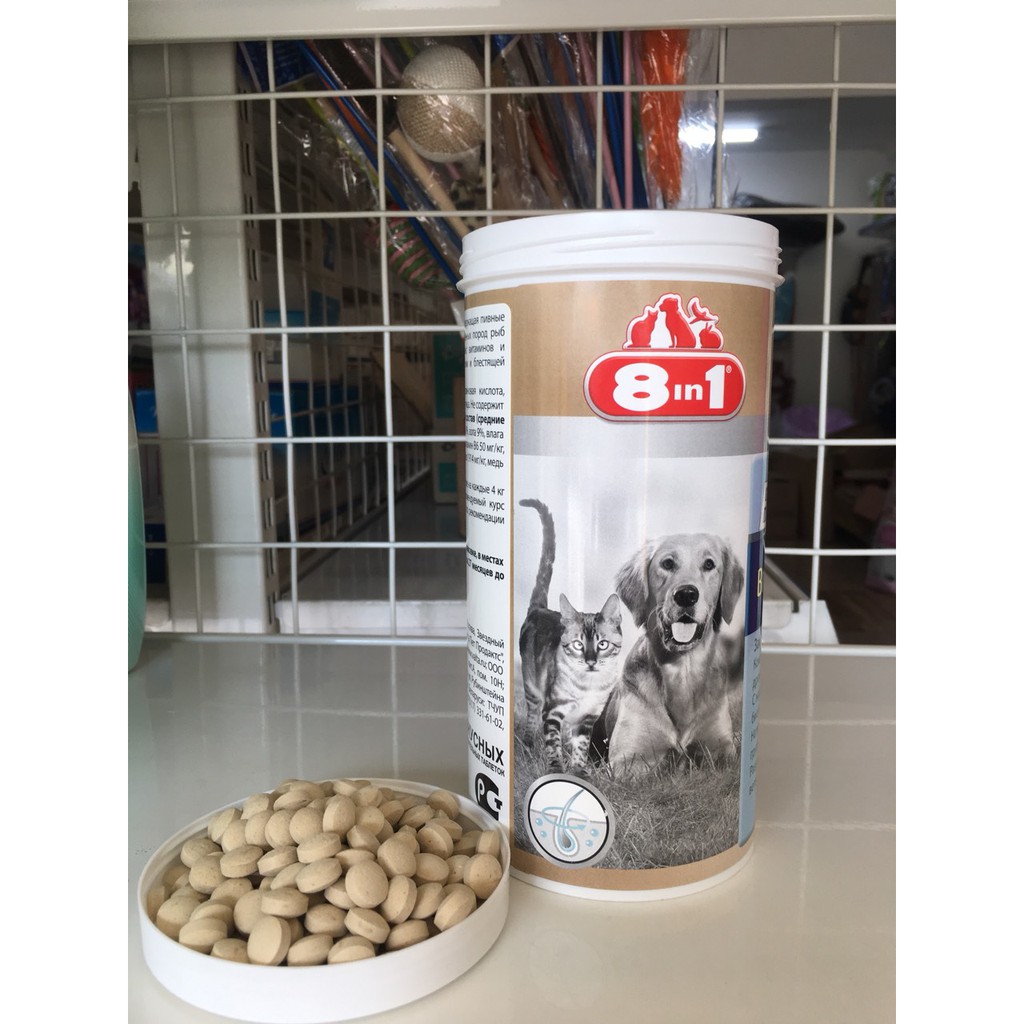 Viên dưỡng lông Excel 8 in 1 (dưỡng lông cho thú cưng)