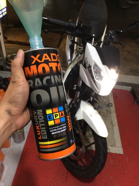 Combo Nhớt Xado Luxury Moto Racing Oil 10W-40 Tặng Phụ Gia Liqui Moly