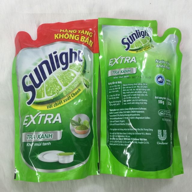 Combo 3 Túi Rửa Chén Sunlight 550g