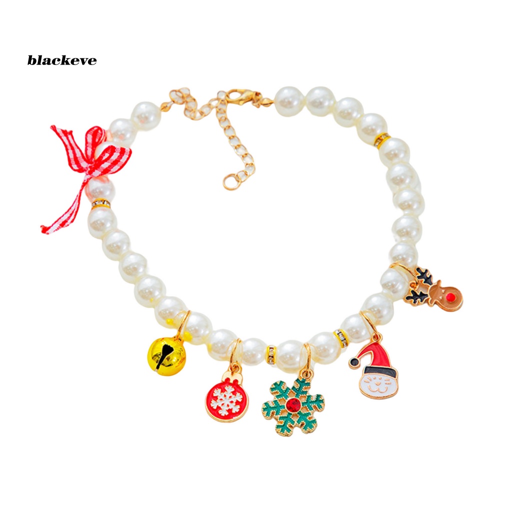 Vòng Cổ Ngọc Trai Nhân Tạo Phối Mặt Hoạt Hình Dễ Thương Cho Thú Cưng