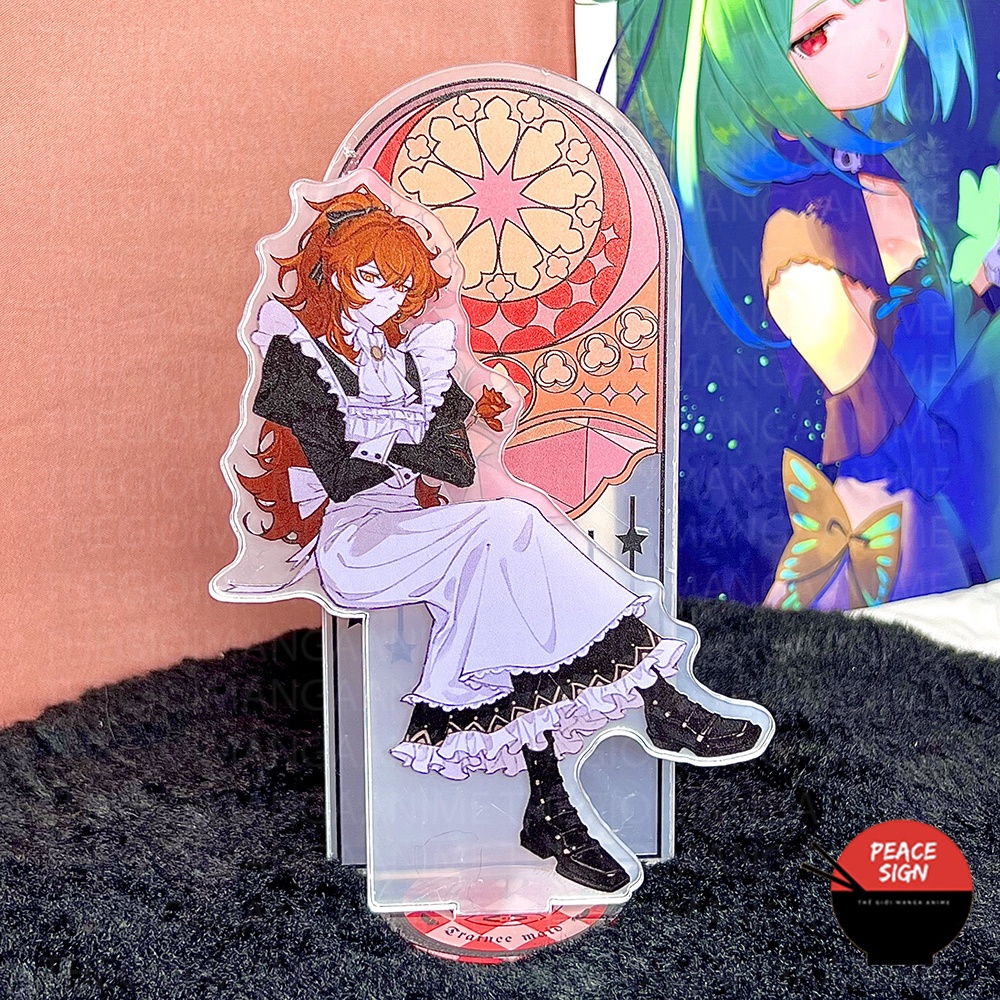 Standee GENSHIN IMPACT ver HẦU GÁI tượng acrylic anime mica chibi trang trí trưng bày mô hình game