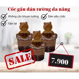 Cốc gấu dán tường đa năng - tiện lợi - siêu chắc, dán tường