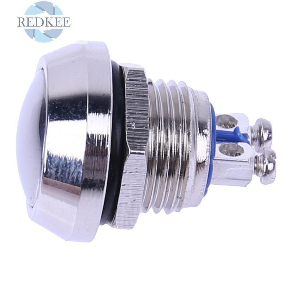 Công tắc nút nhấn kim loại thép không gỉ 12mm dành cho tàu thuyền