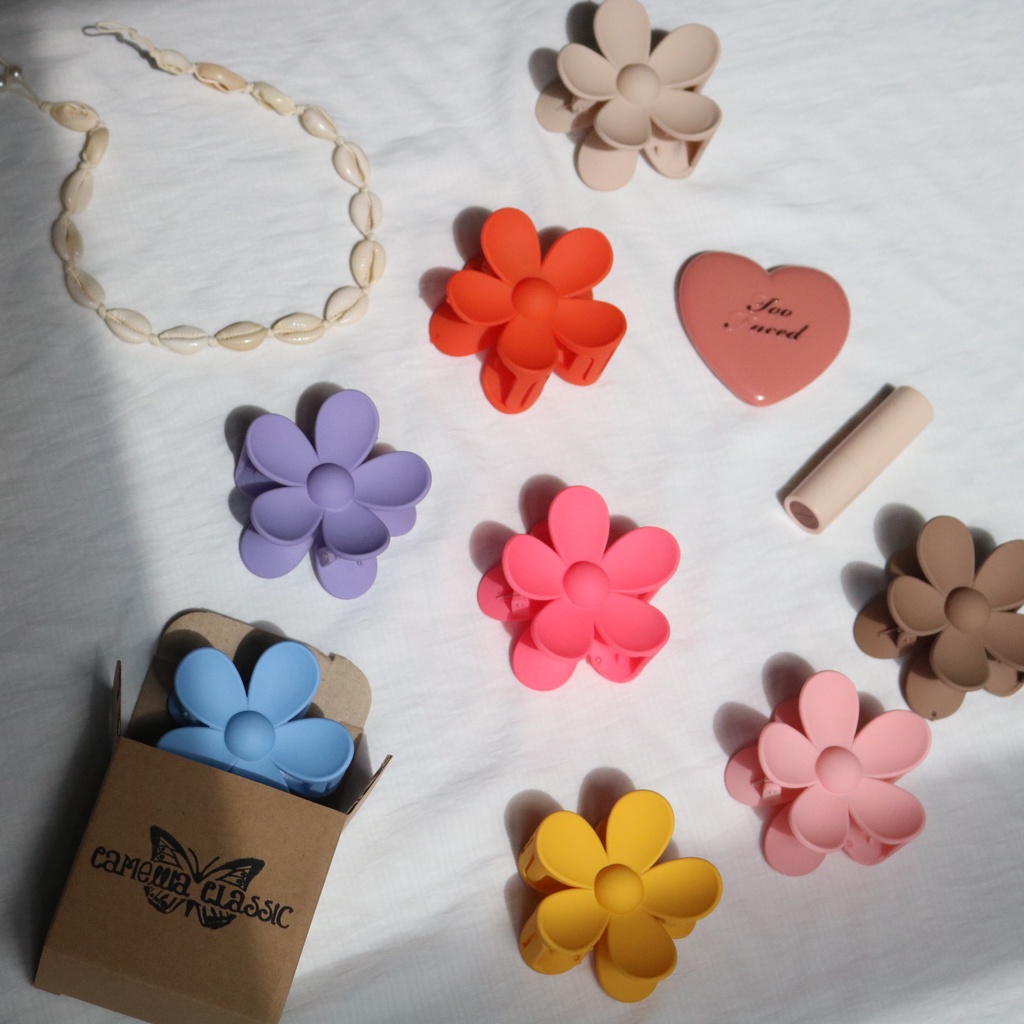 Kẹp tóc hình hoa bằng nhựa Acrylic