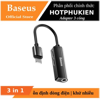 Bộ Adapter chia cổng Lightning thành cổng sạc Lightning và Jack Lightning tai nghe hiệu Baseus L42 cho iPhone / iPad