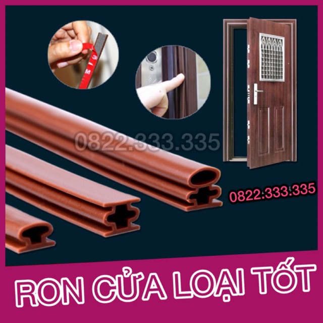 Gioăng cách âm khung cửa, Ron cách âm cao cấp dày 10-15mm đàn hồi cao ngăn bụi côn trùng phù hợp mọi loại cửa