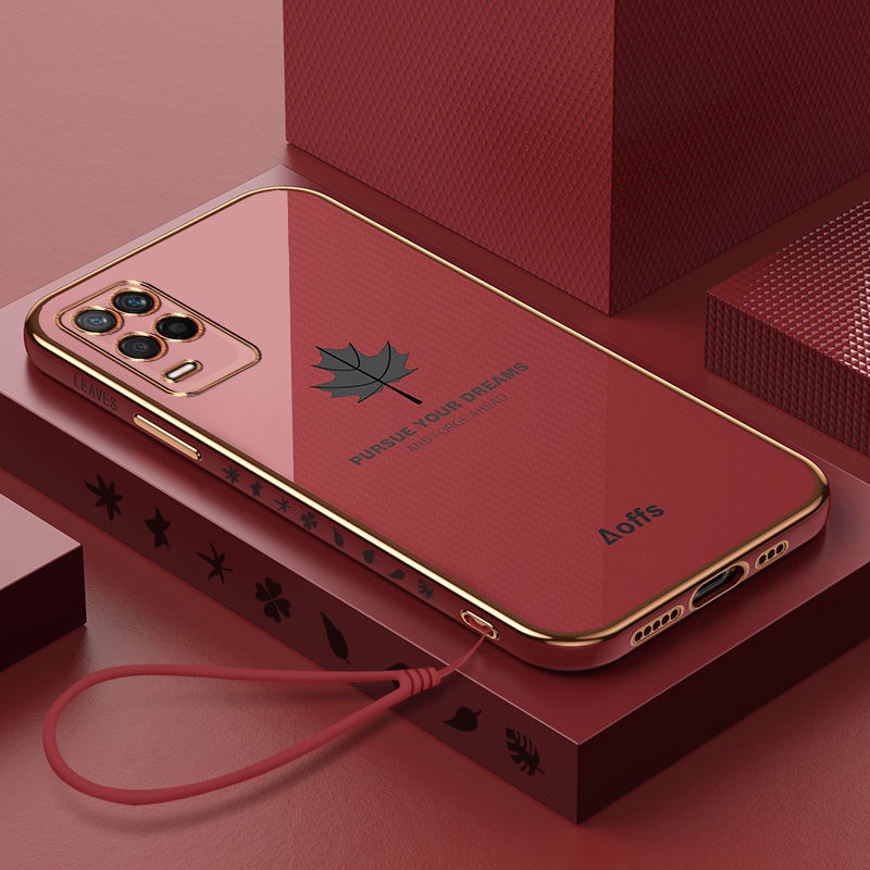 Ốp Điện Thoại Mềm In Họa Tiết Lá Phong Cho oppo realmeV7 5g realmeGT realmeV8 5g realmeV15 realmeV11 realmeC11