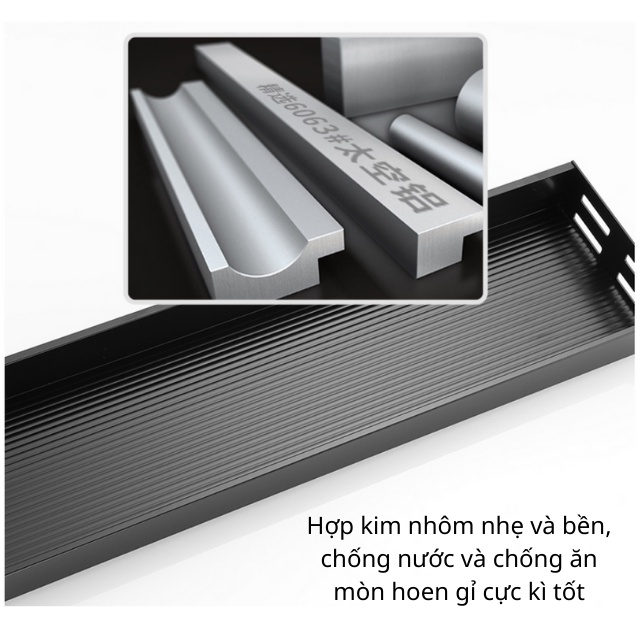 Kệ Gia Vị Giá Đựng Gia Vị Nhà Bếp Dán Tường Sơn Tĩnh Điện Phong Cách Bắc Âu Đựng Hũ Gia Vị, Dầu Ăn Dài 40cm