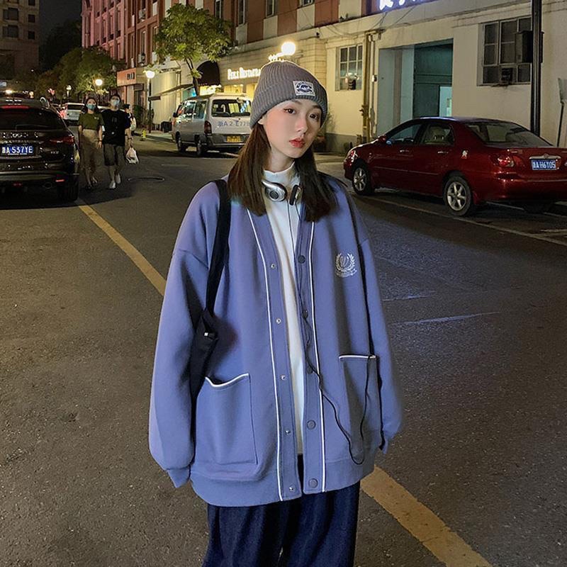 [ ẢNH THẬT ] ÁO KHOÁC CARDIGAN XANH HÀN QUỐC FORM RỘNG | BigBuy360 - bigbuy360.vn